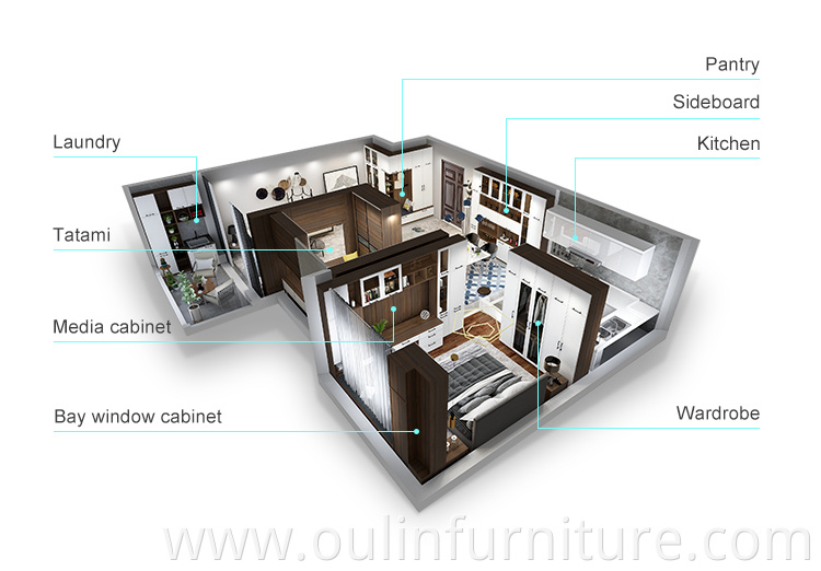 Modern design bathroom vanity cabinet for apartments